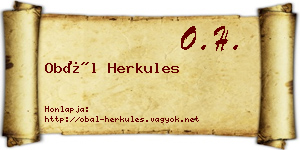 Obál Herkules névjegykártya